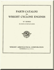 Wright R-1750  Cyclone Aircraft Engine Parts Catalog  Manual  ( English Language ) 