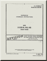 Wright R-1820 -84 -84A , 84C Cyclone Aircraft Engine Overhaul Instructions Manual  ( English Language ) 