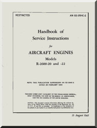 Wright R-2600 -20 -22 Aircraft Engine Service Manual - 1945