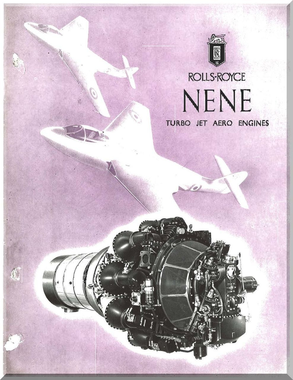 Rolls Royce " Nene " Aircraft Engine Technical Brochure Manual ( English  Language ) - Aircraft Reports - Aircraft Manuals - Aircraft Helicopter  Engines Propellers Blueprints Publications