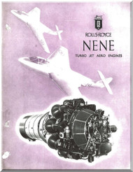 Rolls Royce " Nene "  Aircraft Engine Technical Brochure Manual  ( English Language ) 