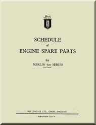 Rolls Royce Merlin 620 Aircraft Engine Parts Catalog Manual,    (English Language )  