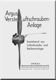 Argus Aircraft Propeller VLS with Mechanical  Control Maintenance Manual 