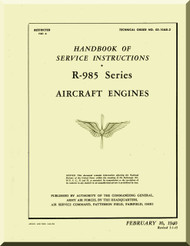 Pratt & Whitney R-985 Aircraft Engine Service Manual 02-10AB-2 - 1940