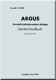 Argus Aircraft Propeller VLS with Mechanical  Control Hamdbook Manual 