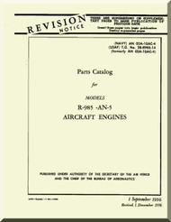 Pratt & Whitney R-985 -AN-5 Aircraft Engine Parts Manual 02-10AC-4