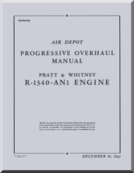 Pratt & Whitney R-1340 AN-1 Aircraft Engine Progressive Overhaul Manual