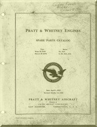 Pratt & Whitney R-1340  H1, H1G  R-1690 E, EG, E2G, E3G Aircraft Engine Illustrated Parts Catalog  Manual