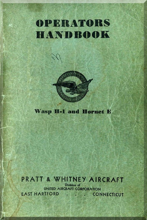 Pratt & Whitney R-1690 Hornet  Aircraft Engine Handbook   Manual