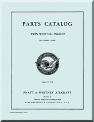 Pratt & Whitney R-1830 C3G -75  Aircraft Engine Parts Catalog Manual