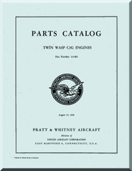 Pratt & Whitney R-1830 C3G -75 Aircraft Engine Parts Catalog Manual