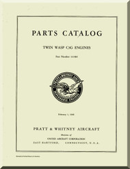Pratt & Whitney R-1830 C3G Aircraft Engine Parts Catalog Manual 