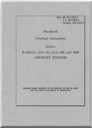 Pratt & Whitney R-1830 -43 -43A -65 -65A -90C -90D Aircraft Engine Overhaul Manual