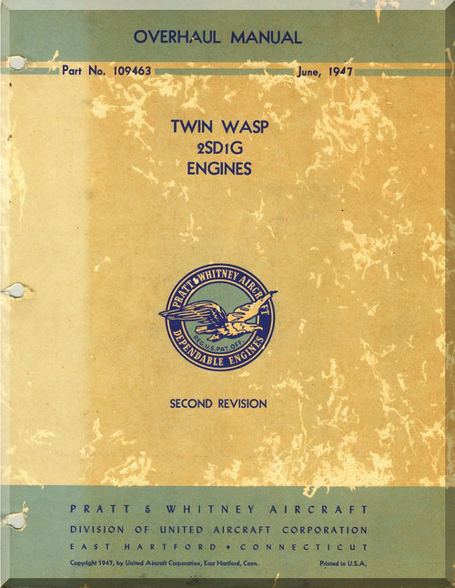 Pratt & Whitney R-2000  2SD1G Aircraft Engine Overhaul Manual