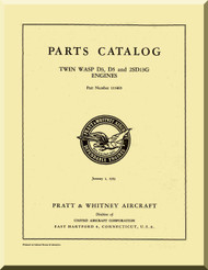 Pratt & Whitney R-2000 2SD13-G D3 D5 Aircraft Engine Parts Manual