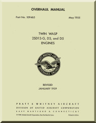 Pratt & Whitney R-2000 2 SD13-G D3 D5 Aircraft Engine Overhaul Manual
