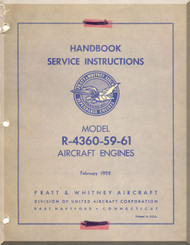 Pratt & Whitney R-4360 -59 -61  Aircraft Engine Service Manual 