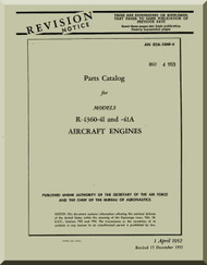 Pratt & Whitney R-4360 -41 and 41A   Aircraft Engine Parts Catalog Manual 