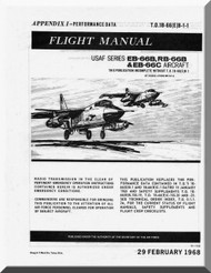 Douglas EB-66B, RB-66B & EB-66C Aircraft Flight  Manual - Appendix I - Performance Data  ,  T.O. 1B-66(E)-1-1 , 1968