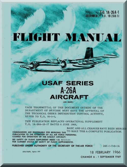Douglas A-26 A Aircraft Flight Manual T.O. 1A-26A-1
