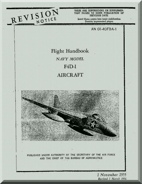 Douglas F4D-1 Aircraft Flight Handbook Manual -01-40FBA-1 - 1955