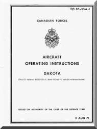 Douglas Dakota Aircraft Operating Manual - RCAF - EE 05-35A-1 - 1971