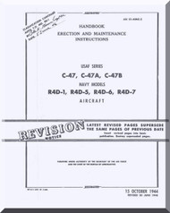 Douglas C-47 A, B R4D-1 , -5, -6, -7   Aircraft Handbook Erection and Maintenance Instructions  Manual  AN. 01-40NC-2 ,  1944