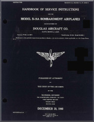 Douglas B-18 " Bolo " Aircraft Handbook  Service Instruction Manual  ,  T.O. 01-40E-2 , 1940