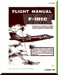 Mc Donnell Douglas F-101C  Aircraft  Flight Manual   T.O. 1F-101C-1 , 1959