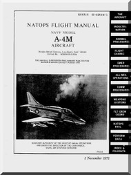 Mc Donnell Douglas A-4M  Aircraft Flight Manual NAVAIR 01-40AVM-1 , 1971
