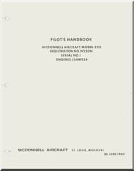 Mc Donnell Douglas 220 Aircraft Pilot Handbook  Manual - 1960