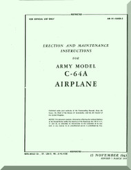 Nooduyn Norseman C-64 A Aircraft Erection and Maintenance Manual AN 0155CB-2, 1943