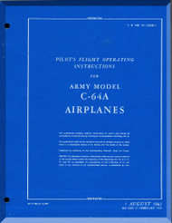 Nooduyn Norseman C-64 A Aircraft Pilot's Flight Operating Instructions Manual AN 0155CB-1, 1945