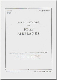 Ryan PT-22  Airplane Parts Catalog Manual -  T.O. 01-100GC-4 -1943