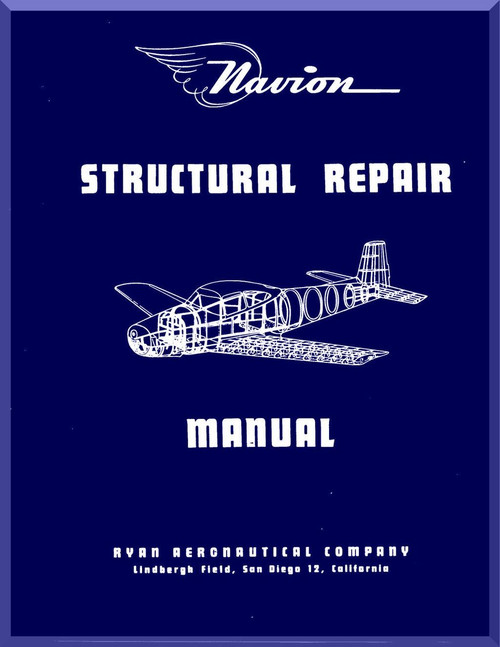 Ryan Navion  Airplane Structural Repair Manual - 1947
