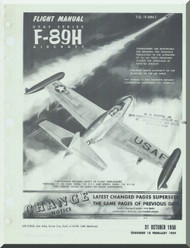 Northrop F-89 H  Aircraft Flight Manual  A.N 1F-89H-1 , 1958