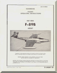 Northrop F-89 B  Aircraft Flight Manual  A.N 01-15FDB-1 , 1951