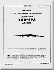 Northrop YRB-49A  Aircraft Pilot's Handbook  Manual -  AN 01-15EBB-1 -1950 