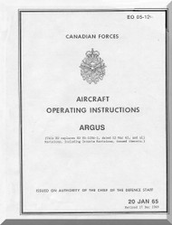 Canadair CL-28 CP-107  Aircraft  Operating Manual  - EO 120A-1 - 1962