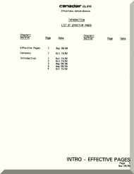 Canadair CL-215  Aircraft Structural Repair Manual