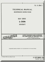 De Havilland L-20 A Beaver Aircraft Maintenance  Manual -  T.O. 1L-20A-2 - 1958