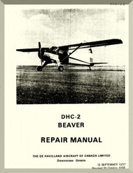 De Havilland DHC-2 Beaver Aircraft Repair Manual PSM 1-2-3 - 1957
