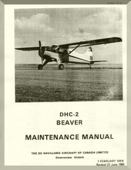 De Havilland DHC-2 Beaver Aircraft Maintenance Manual - PSM 1-2-2 - 1959
