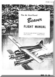 De Havilland DHC-2 Beaver Aircraft Flight Manual -  PSM -1-2-1 - 1956