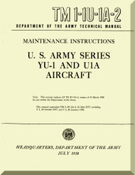 De Havilland YU-1 Otter Aircraft Maintenance Manual  -1-1U-1A-2 - 1958
