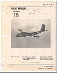 De Havilland C-7 A Caribou Aircraft Flight Manual - 1C-7A-1 -1970