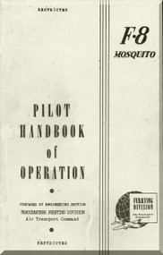 De Havilland F-8 Mosquito Aircraft Pilot Handbook  Manual 