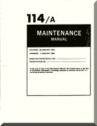Aero Commander 114 A  Aircraft Maintenance  Manual, 1976 