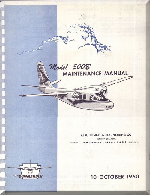 Aero Commander 500 B Aircraft Maintenance Manual - 1960
