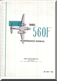 Aero Commander 560 F Aircraft Maintenance Manual - 1961